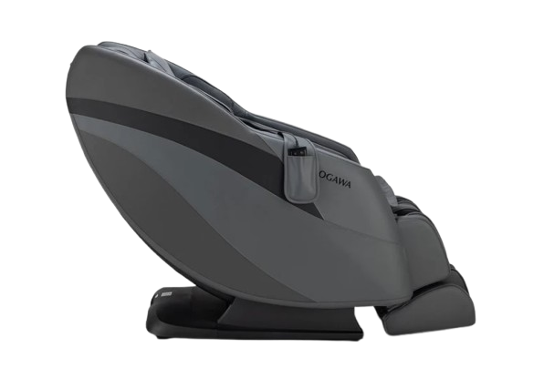 Right Side View Of The Ogawa Refresh 3D Massage Chair | OG5600 Shown In The Upright Chair Position With The Gray And Gray Color