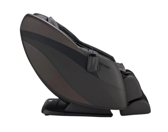 Right Side View Of The Ogawa Refresh 3D Massage Chair | OG5600 Shown In The Upright Position With The Brown And Black Color