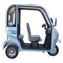 Right Side View Of The Pushpak Motors- Pushpak 7000 Three-Person Electric Scooter Shown In The Blue Color