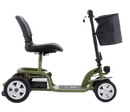 Right Side View Of The Reyhee EXO Electric Mobility Scooter Shown With Green Frame