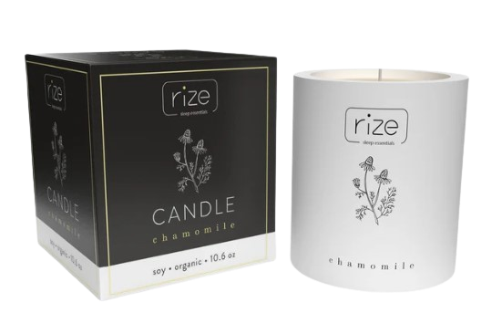 Rize Home Essential Oil Chamomile Candle With Packaging