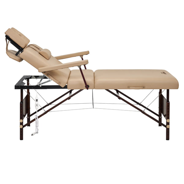 Master Massage Equipment 30" DEL RAY™ SALON Portable Massage Table Package with Therma-Top® - Adjustable Heating System! (Sand Color)