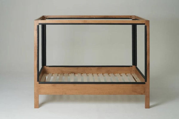 Safe Place Bedding Model 200 Brown Finish Side View With No Cover 