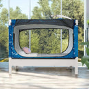 Safe Place Bedding Model 200 Side View White Paint Finish With Angel Wings Cover And Monitor Attachment