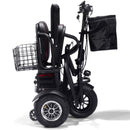 MotoTec Folding Mobility Electric Trike 48v 1000w Dual Motor Lithium Black