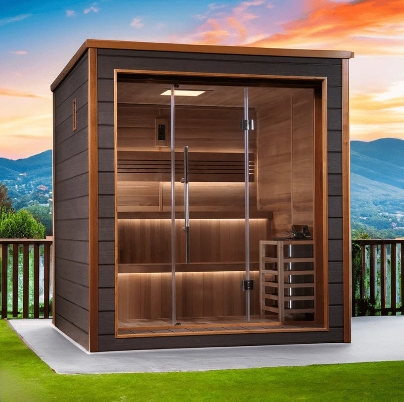 Golden Designs Bergen 6-Person Outdoor Sauna | GDI-8206-01