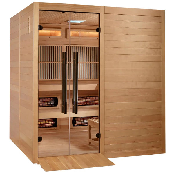 Golden Designs Toledo 6-Person Full Spectrum EMF Hybrid Indoor Sauna | GDI-8360-01