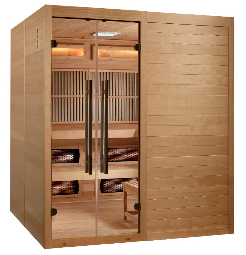 Golden Designs Toledo 6-Person Full Spectrum EMF Hybrid Indoor Sauna | GDI-8360-01