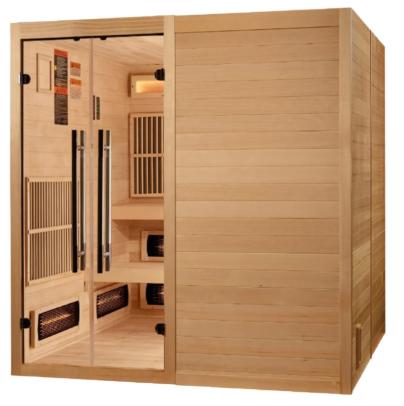 Golden Designs Toledo 6-Person Full Spectrum EMF Hybrid Indoor Sauna | GDI-8360-01