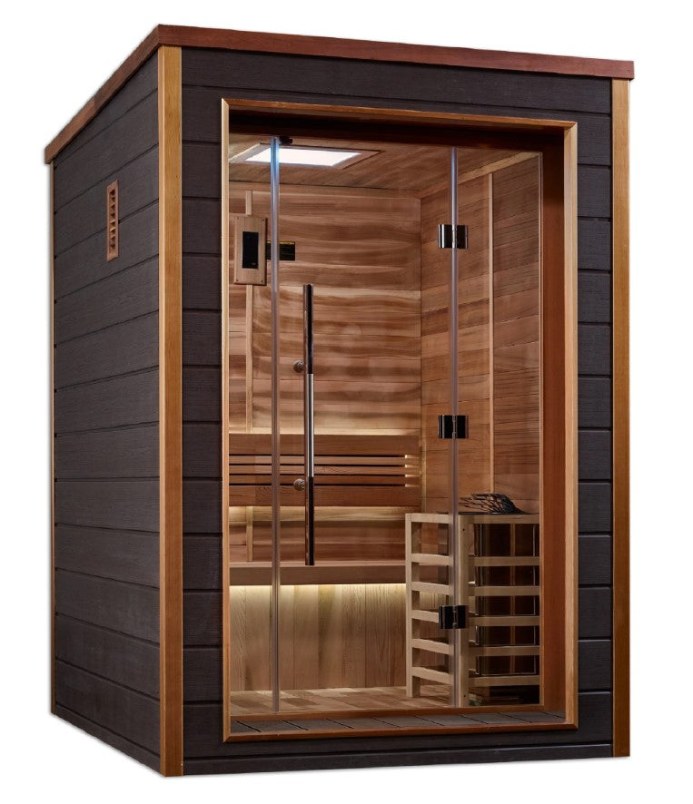 Golden Designs Narvik 2-Person Outdoor Sauna | GDI-8202-01