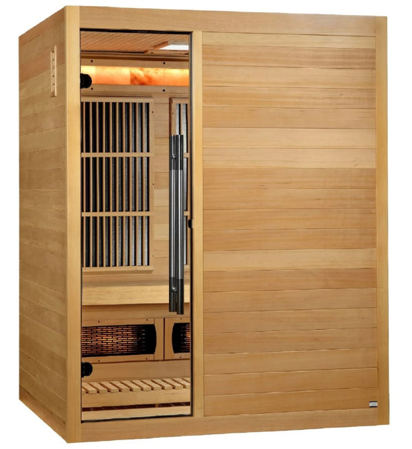 Golden Designs Soria 3-Person Full Spectrum EMF Hybrid Indoor Sauna | GDI-8330-01