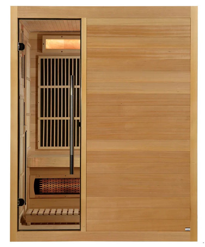 Golden Designs Soria 3-Person Full Spectrum EMF Hybrid Indoor Sauna | GDI-8330-01