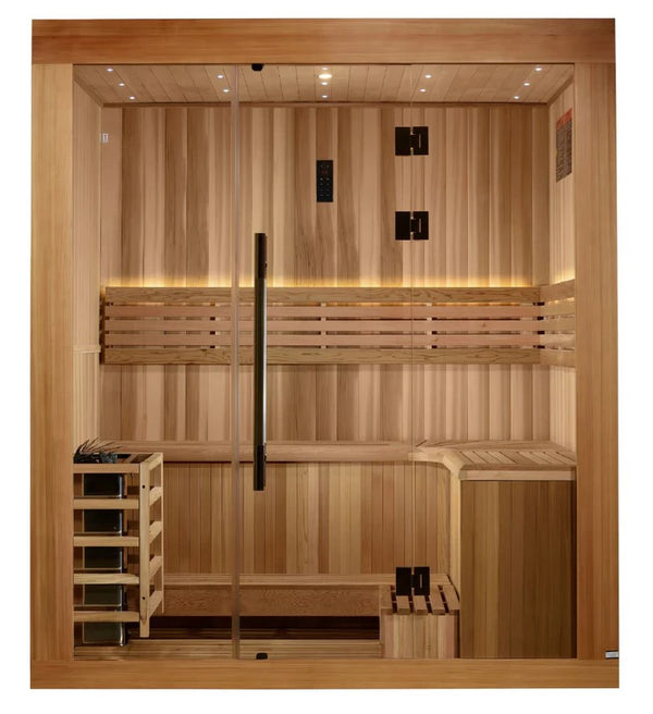 Golden Designs Copenhagen 3-Person Indoor Sauna | GDI-7389-02