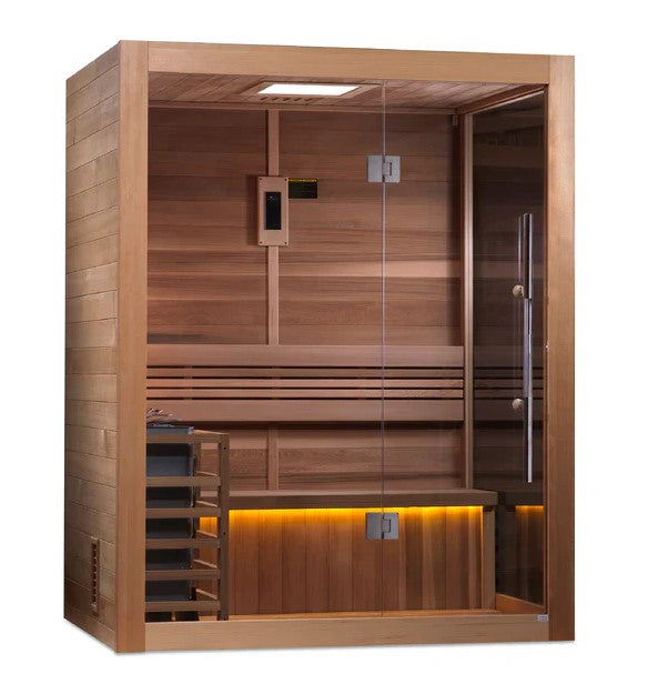 Golden Designs Hanko 3-Person Indoor Sauna | GDI-7202-01