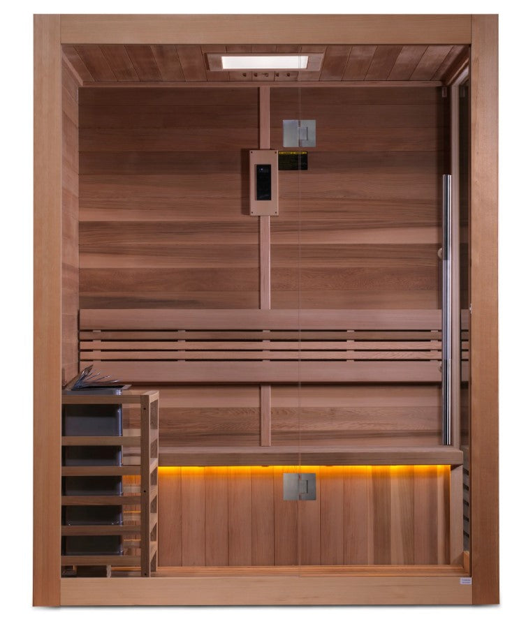 Golden Designs Hanko 3-Person Indoor Sauna | GDI-7202-01