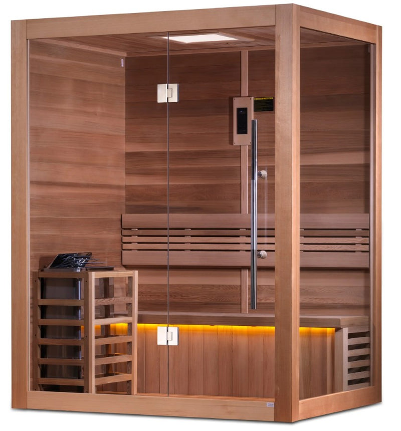 Golden Designs Hanko 3-Person Indoor Sauna | GDI-7202-01