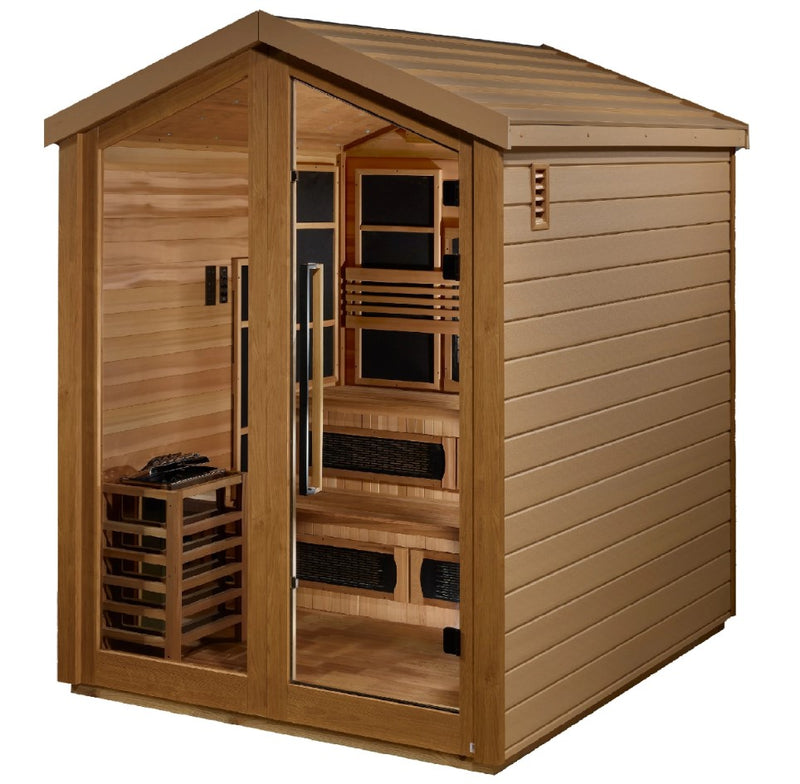 Golden Designs Kaskinen 6-Person Hybrid Outdoor Sauna | GDI-8526-01