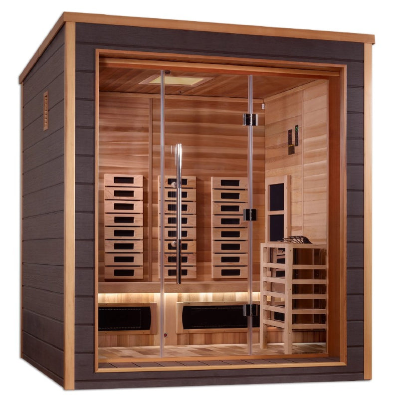 Golden Designs Visby 3-Person Hybrid Outdoor Sauna | GDI-8223-01