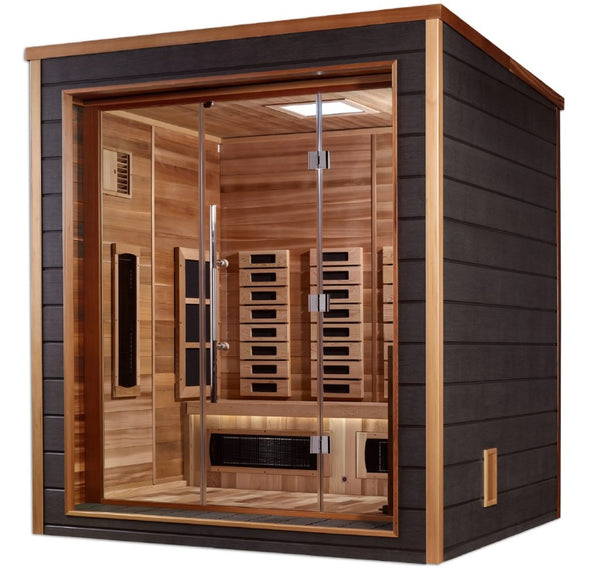 Golden Designs Visby 3-Person Hybrid Outdoor Sauna | GDI-8223-01