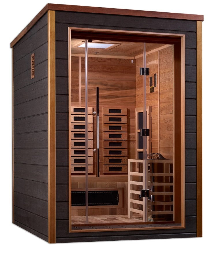 Golden Designs Nora 2-Person Hybrid Outdoor Sauna | GDI-8222-01