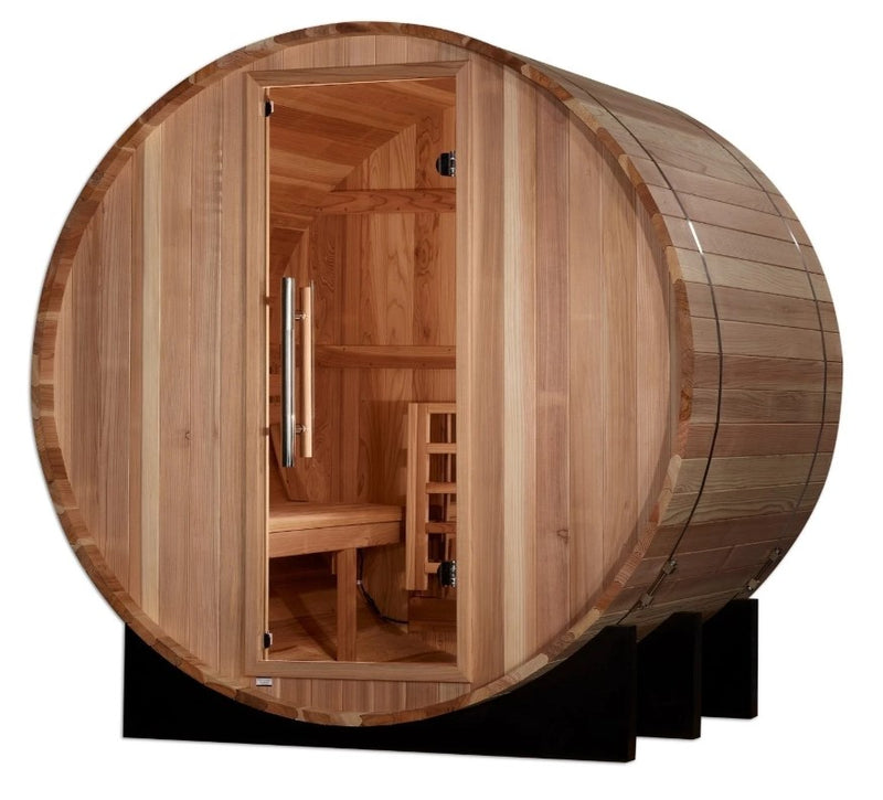 Golden Designs St. Moritz 2-4 Person Barrel Sauna | GDI-B002-01