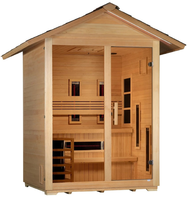 Golden Designs Carinthia 3-Person Hybrid Outdoor Sauna | GDI-8123-01