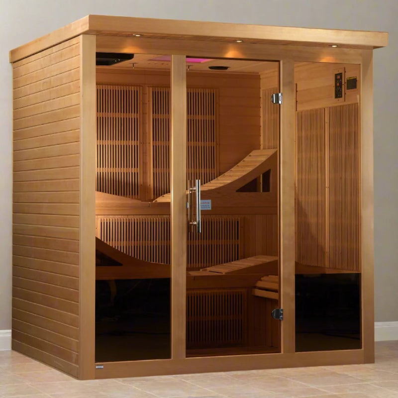 Golden Designs Monaco 6-Person Near Zero EMF Indoor Sauna | GDI-6996-01