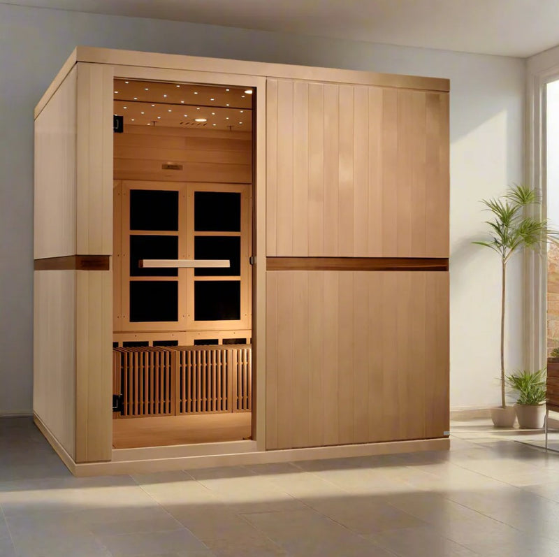 Golden Designs Catalonia 8-Person Near Zero EMF ADA Indoor Sauna | GDI-6880-02