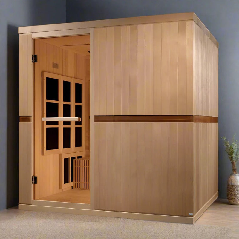 Golden Designs Catalonia 8-Person Near Zero EMF ADA Indoor Sauna | GDI-6880-02