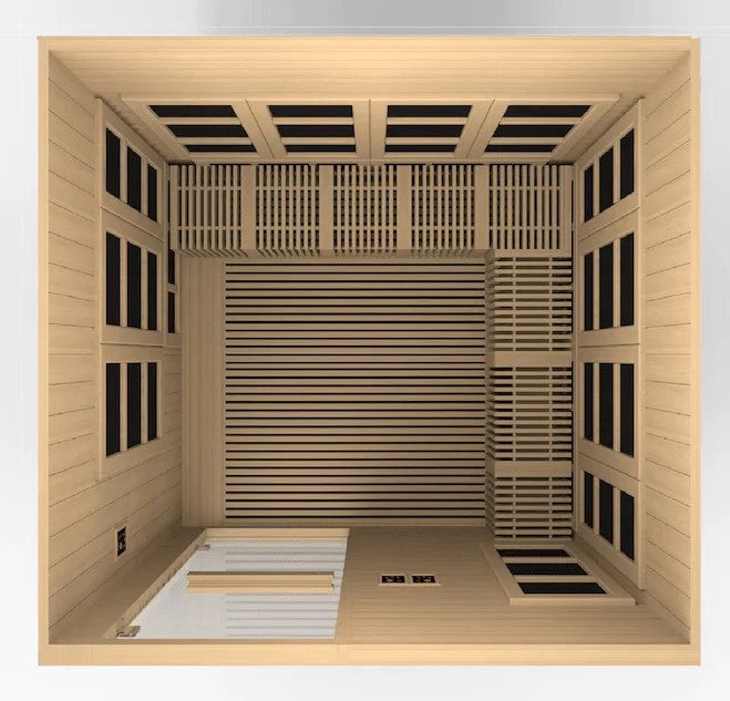 Golden Designs Catalonia 8-Person Near Zero EMF ADA Indoor Sauna | GDI-6880-02