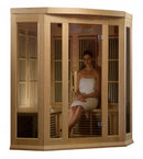 Maxxus 3-Person Low EMF FAR Infrared Corner Indoor Sauna | MX-K356-01