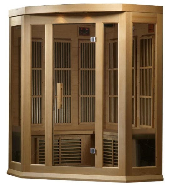 Maxxus 3-Person Low EMF FAR Infrared Corner Indoor Sauna | MX-K356-01