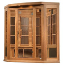 Maxxus 3-Person Near Zero EMF FAR Infrared Corner Indoor Sauna | MX-K356-01-ZF-CED