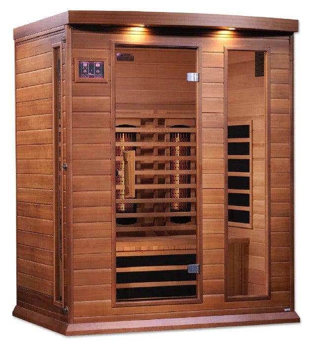 Maxxus 3-Person Near Zero EMF Full Spectrum Infrared Indoor Sauna | MX-M306-01-FS-CED