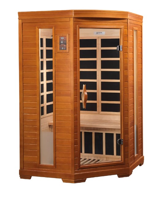 Dynamic Heming 2-Person Low EMF FAR Infrared Indoor Corner Sauna | DYN-6225-02