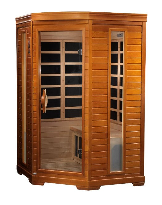 Dynamic Heming 2-Person Low EMF FAR Infrared Indoor Corner Sauna | DYN-6225-02