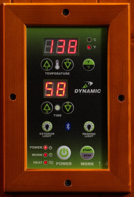 Dynamic Heming 2-Person Low EMF FAR Infrared Indoor Corner Sauna | DYN-6225-02