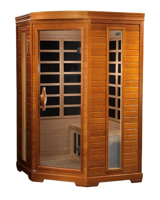 Dynamic Heming Elite 2-Person Ultra Low EMF FAR Infrared Indoor Corner Sauna | DYN-6225-02 Elite