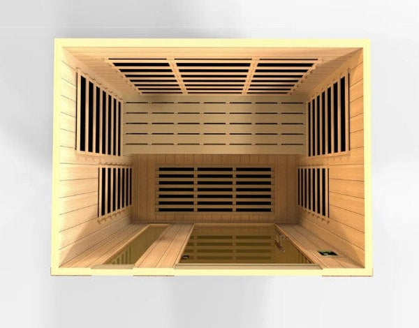 Dynamic Lugano 3-Person Ultra Low EMF FAR Infrared Indoor Sauna | DYN-6336-02 Elite