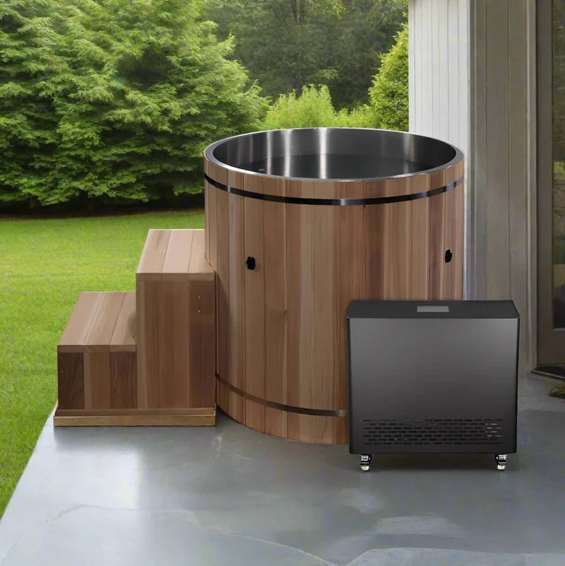 Dynamic Cedar Cold Plunge Barrel