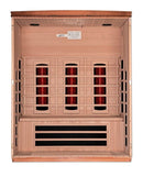 Dynamic Lugano 3-Person Near Zero EMF Full Spectrum Infrared Indoor Sauna | DYN-6336-03 FS
