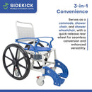 Sidekick 3-in-1 Ultralight Shower Commode Chair