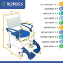 Sidekick 3-in-1 Ultralight Shower Commode Chair