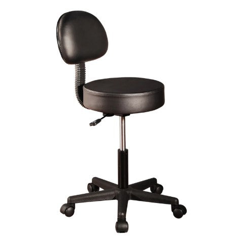 Master Massage Equipment Master Massage Pneumatic Rolling Massage Stool with Backrest