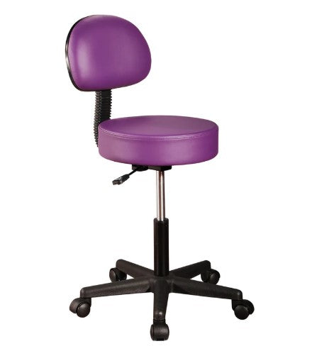 Master Massage Equipment Master Massage Pneumatic Rolling Massage Stool with Backrest