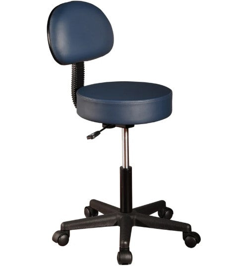 Master Massage Equipment Master Massage Pneumatic Rolling Massage Stool with Backrest