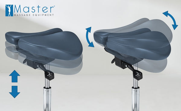 Master Massage Equipment Master Massage Berkeley Ergonomic Posture Saddle Chair-Two-Part Saddle Stool