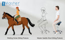 Master Massage Equipment Master Massage Berkeley Ergonomic Posture Saddle Chair-Two-Part Saddle Stool