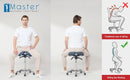 Master Massage Equipment Master Massage Berkeley Ergonomic Posture Saddle Chair-Two-Part Saddle Stool