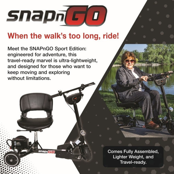 SnapnGo Sport Edition Mobility Scooter